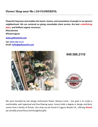 Flower Shop near Me | GO FLOWERFUL