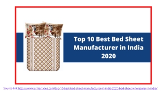 Top 10 Best Bed Sheet Manufacturer in India 2020