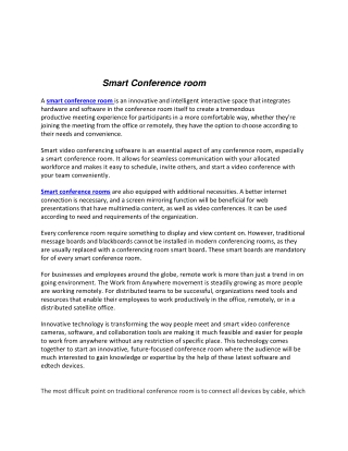 Smart Conference Rooms