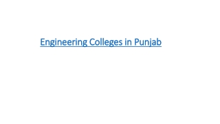 Engineering Colleges in Punjab