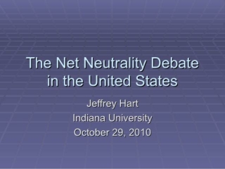 The Net Neutrality Debate in the United States