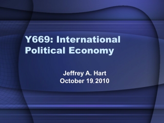 Y669: International Political Economy