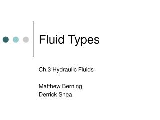 Fluid Types