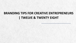 Branding For Creatives | Twelve & Twenty Eight
