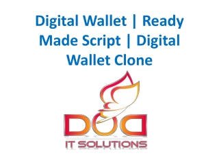 Digital Wallet | Ready Made Script | Digital Wallet Clone