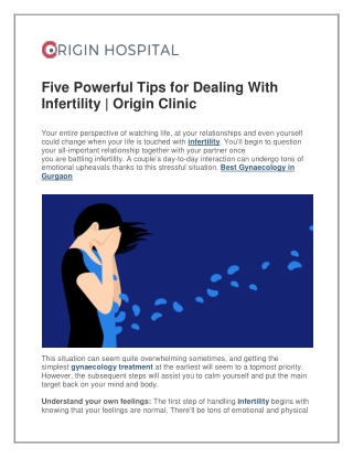 Five Powerful Tips for Dealing With Infertility | Origin Clinic