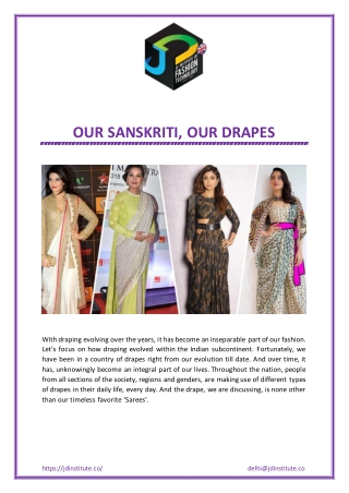 OUR SANSKRITI, OUR DRAPES