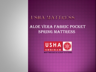 Aloe Vera Fabric Pocket Spring Mattress