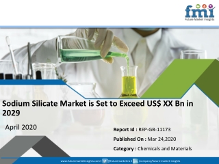 Sodium Silicate Market to Suffer Slight Decline in 2020, Efforts to Mitigate Coronavirus-related Disruptions Ramp Up