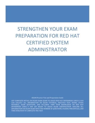 Strengthen Your Exam Preparation for Red Hat Certified System Administrator