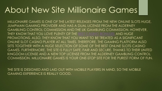Millionaire Games- Best New Bingo Site UK - Win Upto 500 Free Spins