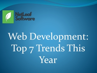 Web Development: Top 7 Trends This Year