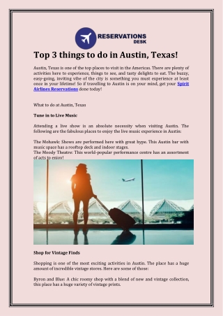 top 3 things to do in austin, texas!