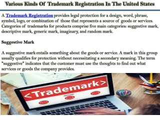 Various Kinds Of Trademark Registration In The United States