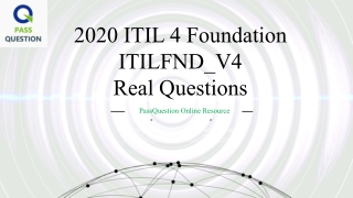 ITIL 4 Foundation ITILFND_V4 Real Exam Questions