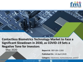 Contactless Biometrics Technology Market Sales to Flatten Due to COVID-19 Pandemic; Key Market Players to Redesign Deve