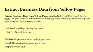 Extract Business Data from Yellow Pages