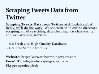 Scraping Tweets Data from Twitter