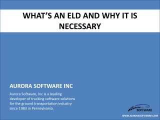 What’s an ELD and Why It Is Necessary