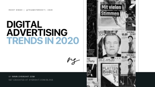 Digital Advertising strategy with trends, market research, facts and figures report for businesses in 2020 and beyond