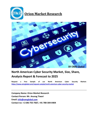 North American Cyber Security Market Growth, Size, Share, Industry Report and Forecast 2019-2025