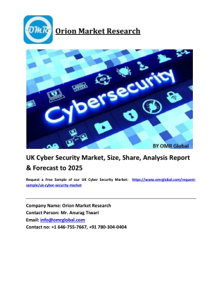 UK Cyber Security Market Growth, Size, Share, Industry Report and Forecast 2019-2025