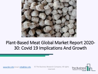 Plant-Based Meat Market Global Industry Opportunities And Strategies 2020