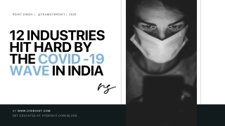 COVID-19: 12 Indian industries hit hard by the coronavirus lock-down wave, with trends and suggestions.