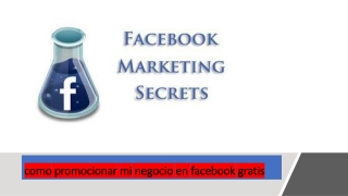 como promocionar mi negocio en facebook gratis