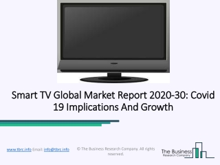 Smart TV Market Industry 2020-2030, Latest Trends And Opportunities