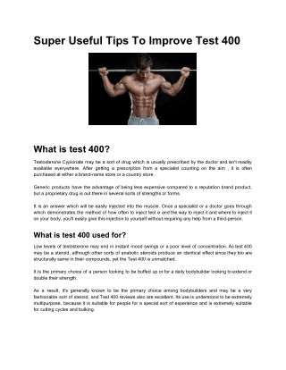 Super Useful Tips To Improve Test 400
