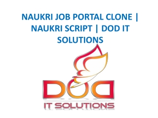 NAUKRI JOB PORTAL CLONE | NAUKRI SCRIPT | DOD IT SOLUTIONS