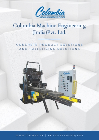 Columbia SPM20 508mm Concrete Block Machinery | Features