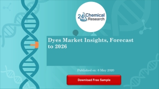 Dyes Market Insights, Forecast to 2026