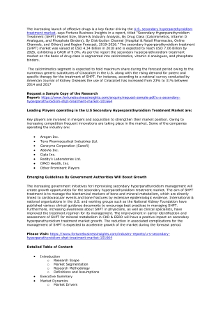 U.S Secondary Hyperparathyroidism Treatment Market 2026 Size and Forecast