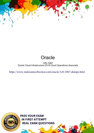 Exact Oracle 1Z0-1067 Real Exam Questions - 1Z0-1067 Dumps PDF