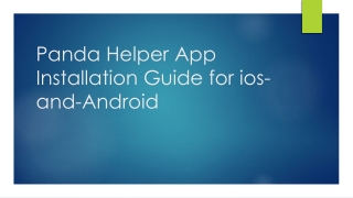 Panda Helper App Installation Guide for Ios-And-Android