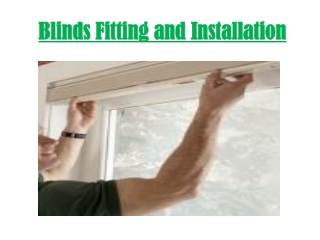 Blinds Fitting And Installation In Dubai