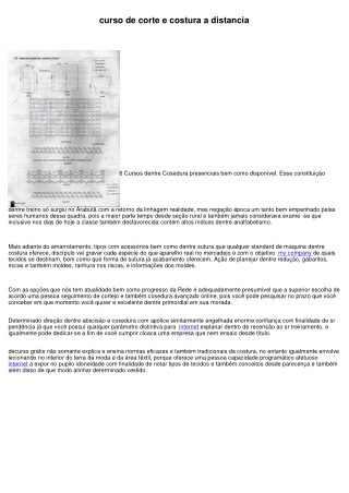 curso de corte e costura a distancia