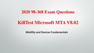 2020 New 98-368 Microsoft MTA Exam Questions Killtest V8.02