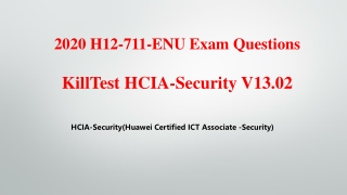 2020 New H12-711-ENU HCIA-Security Exam Questions Killtest V13.02