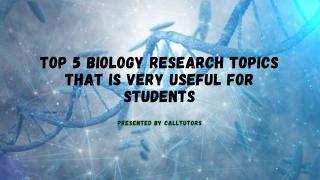 Top 5 Biology Research Topics That is Very Useful For Students