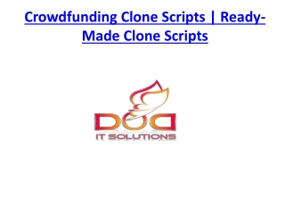 Crowdfunding Clone Scripts | Ready-Made Clone Scripts