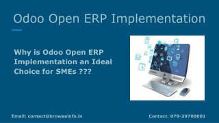 Why is Odoo Open ERP Implementation an Ideal Choice for SMEs ???