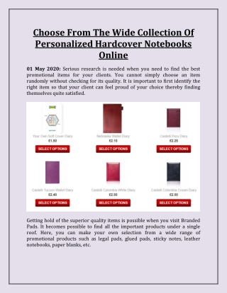 Choose From The Wide Collection Of Personalized Hardcover Notebooks Online