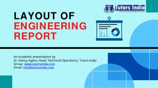 Layout of Engineering Report- Tutorsindia.com