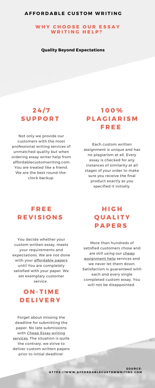 Why Choose Our Essay Writing Help? | Affordable Custom Writing