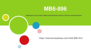2020 Microsoft D365 Exam MB6-896 Dumps V9.02 DumpsBase