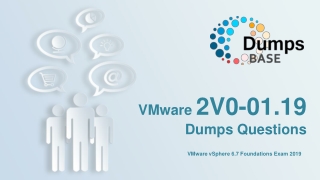 2020 VMware VCP-DCV 2V0-01.19 Dumps V8.02 DumpsBase