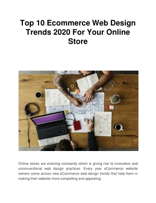 Top 10 Ecommerce Web Design Trends 2020 For Your Online Store